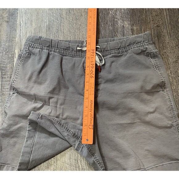 TOPO Designs Organic Cotton Shorts Brown 6” Inseam Pockets Mens Large Button Fly - Picture 12 of 16